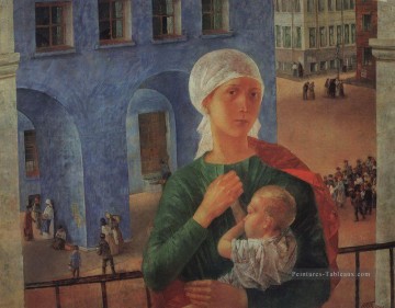 dans petrograd Kuzma Petrov Vodkin mère maternité Peinture à l'huile